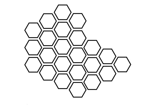 Трафарет пчелиных сот
