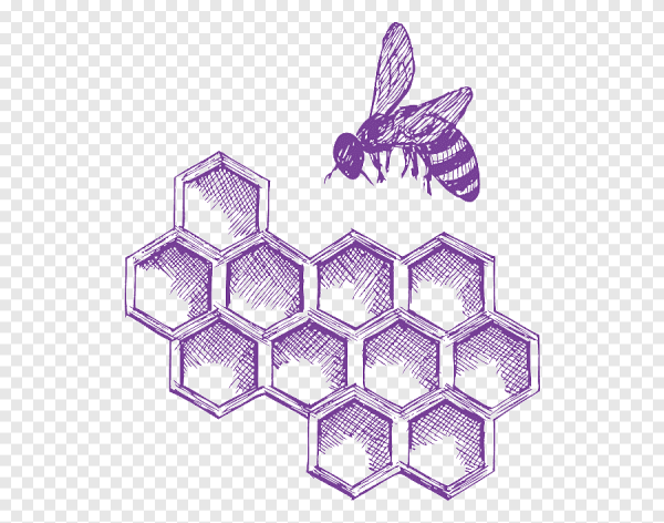 Силуэт пчелиных сот