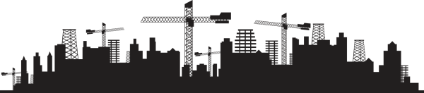 Силуэт строящегося города