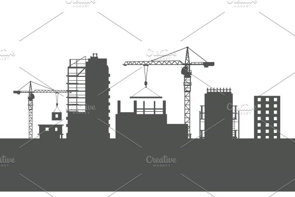 Силуэт строящегося города