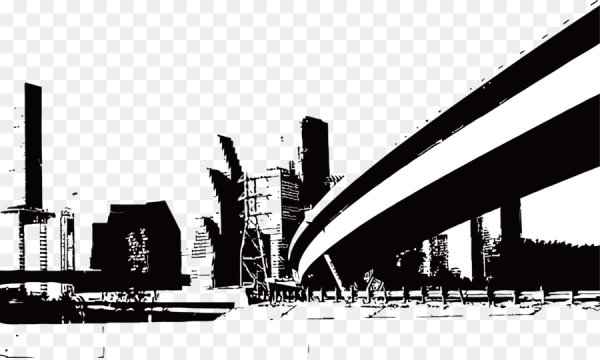 Силуэт города стройка