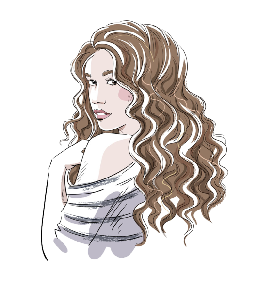 Иллюстрация кудри