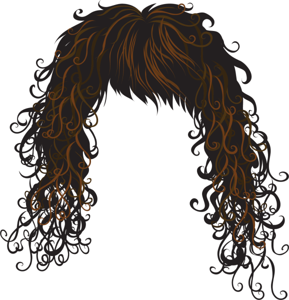 Вьющиеся волосы без фона