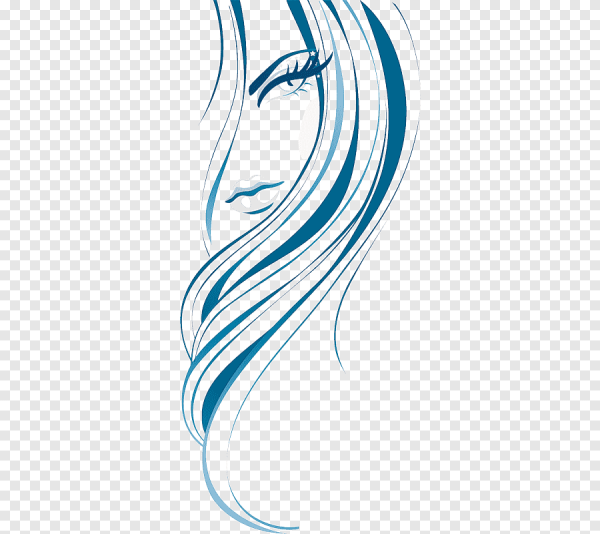 Волосы линии вектор