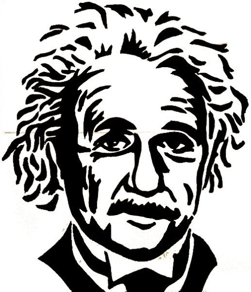 Альберт Эйнштейн портрет вектор