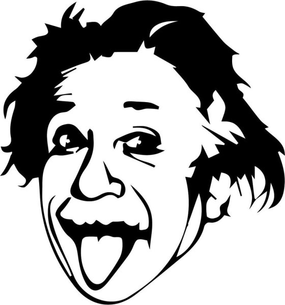 Альберт Эйнштейн трафарет