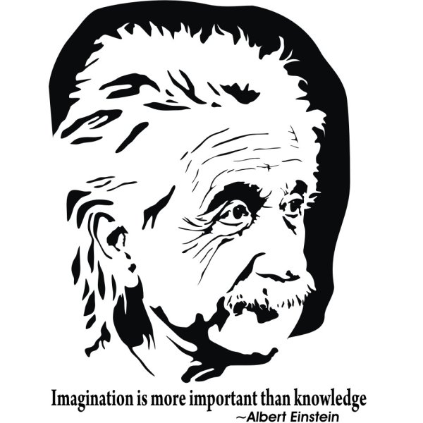 Альберт Эйнштейн трафарет