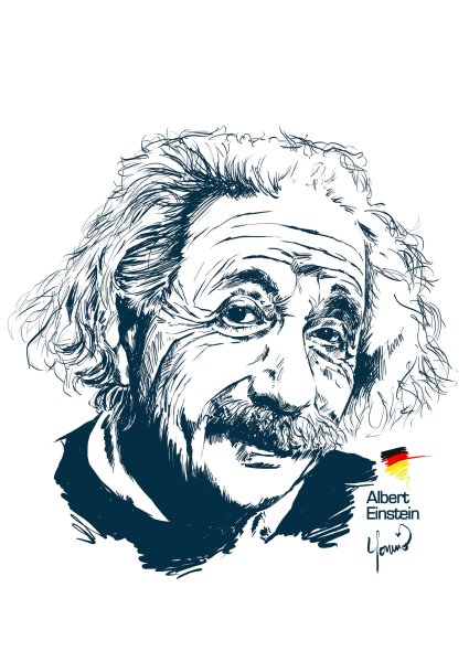 Альберт Эйнштейн портрет Графика