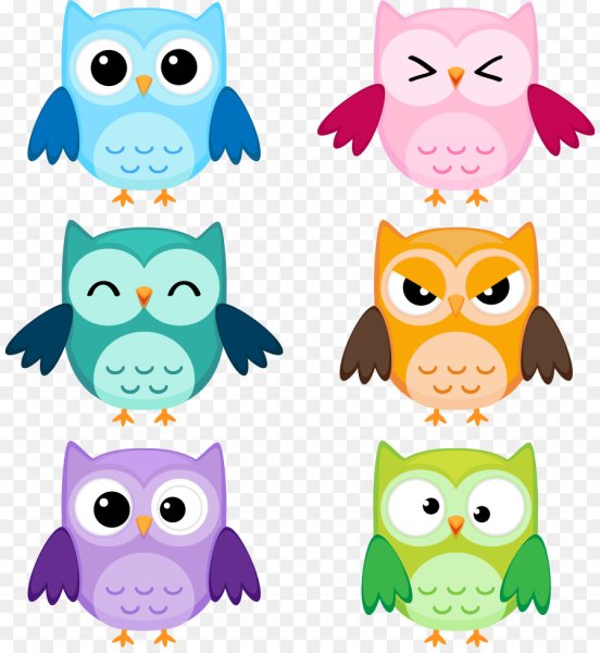 Сова разные эмоции