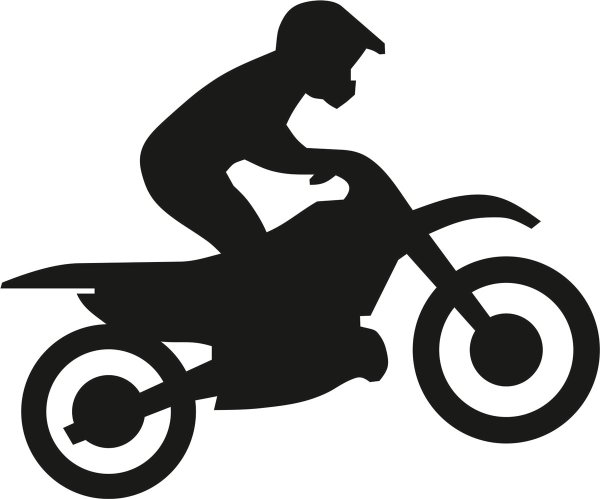 Трафарет мотоциклиста