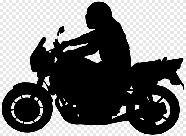 Силуэт мотоциклиста