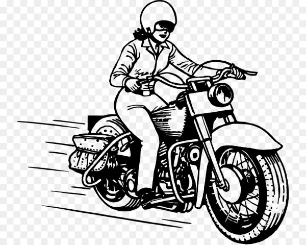 Силуэт мотоциклиста