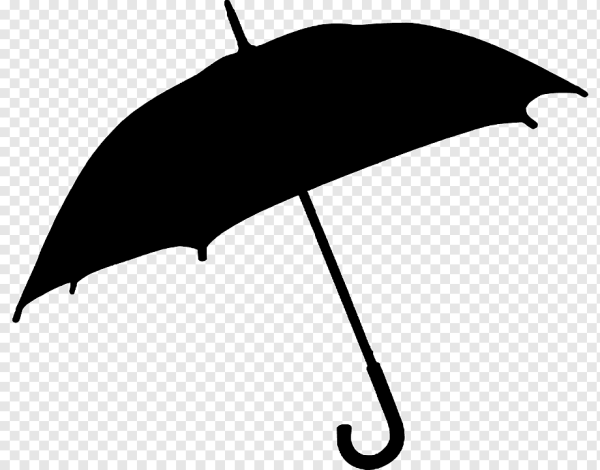 Зонтик черно белый