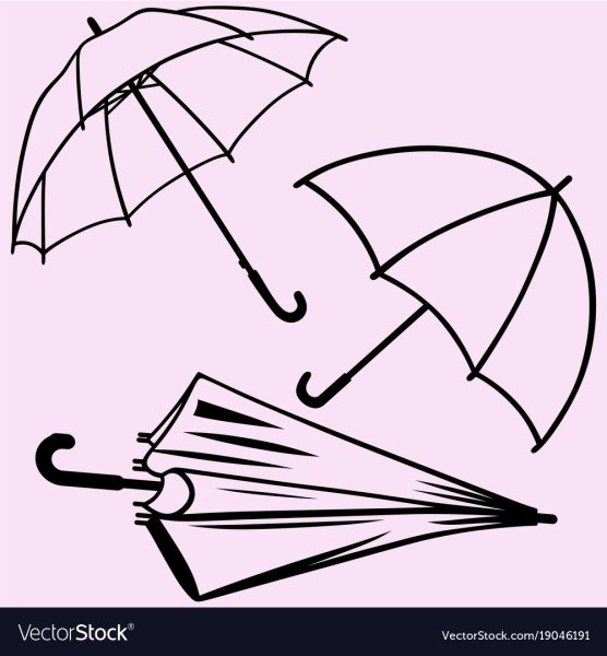 Зонт закрытый силуэт