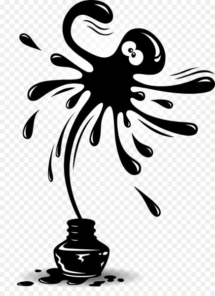 Рисунки черной краской