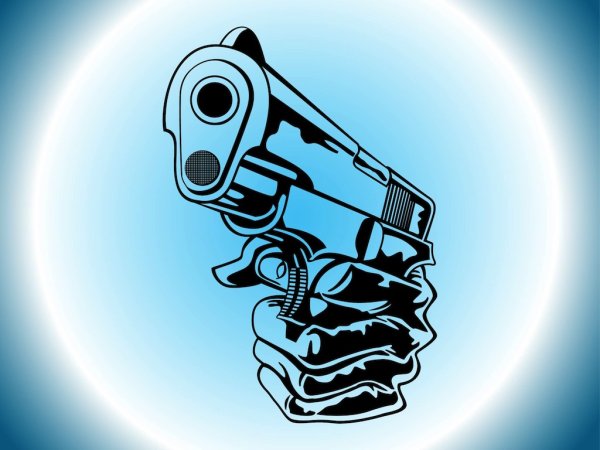 Револьвер в перспективе