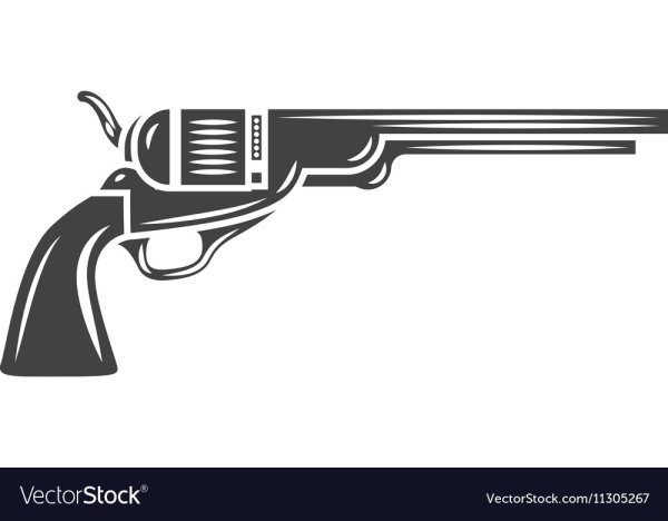 Револьвер трафарет