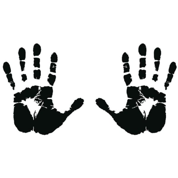 Отпечаток ладони человека