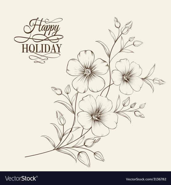 Графические рисунки про лен