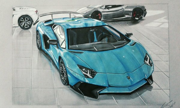 Ламборджини рисунок