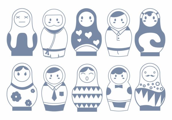 Силуэт матрешки