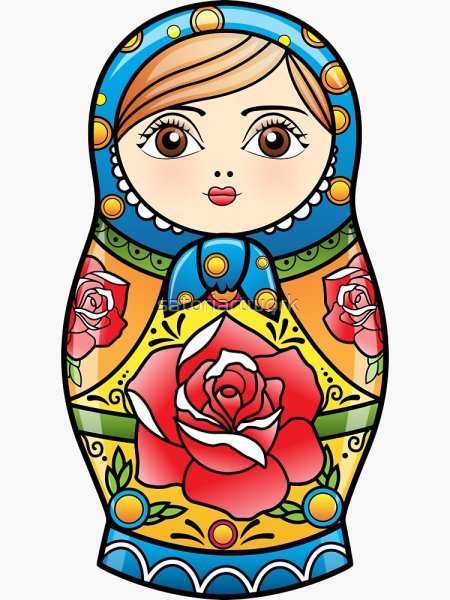 Эскиз современной матрешки