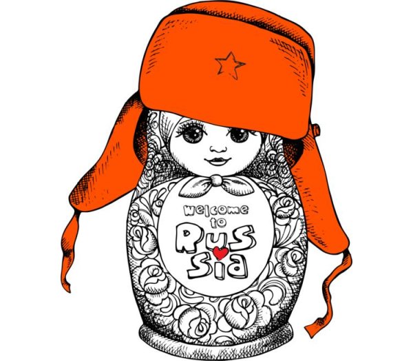 Матрешка в ушанке