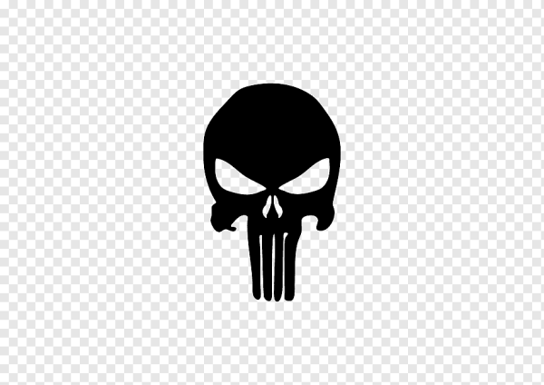 Каратель на черном фоне