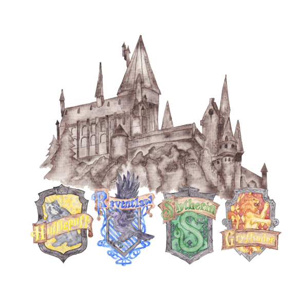 Гарри Поттер Хогвартс силуэт