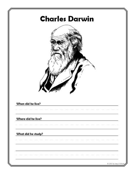 Портрет Чарльз Дарвин профиль