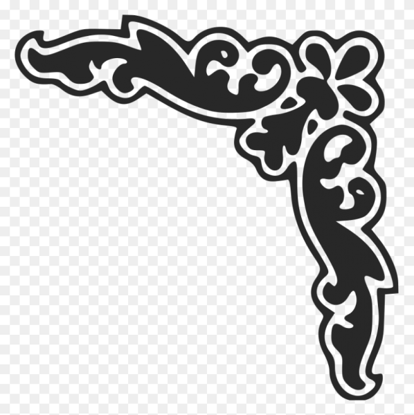 Угловой орнамент трафарет