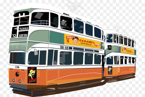 Трамвай векторный клипарт