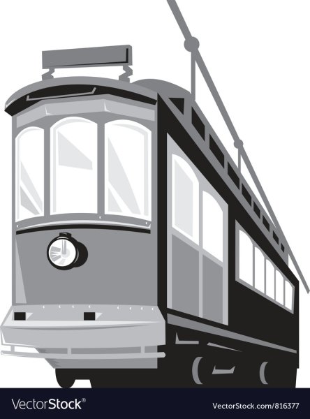 Трамвай силуэт