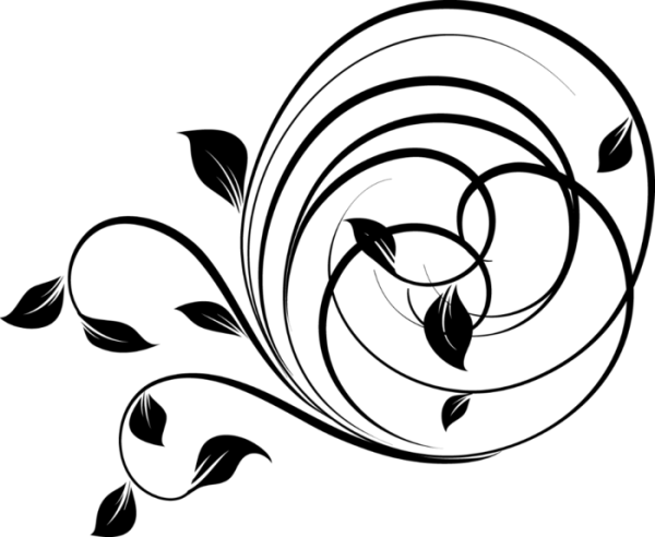 Завитки трафарет