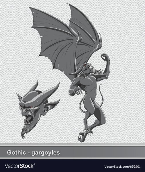 Рисунок Горгулья Горгулья Готика
