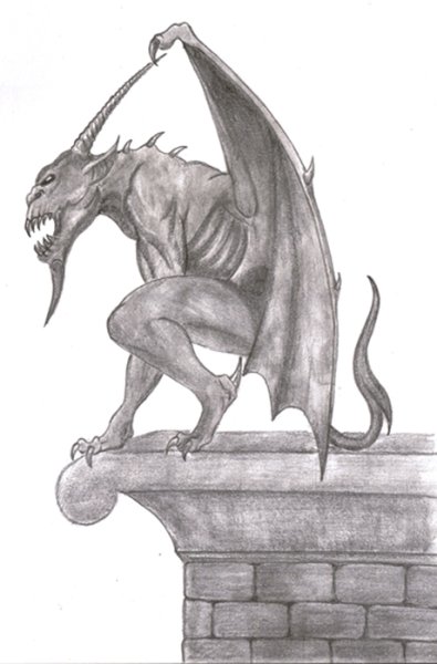 Горгулья эскиз Готика