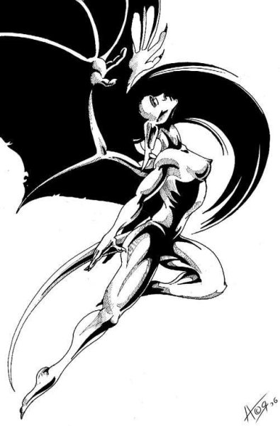 Горгулья девушка раскраска