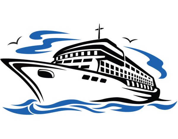 Пароход вектор