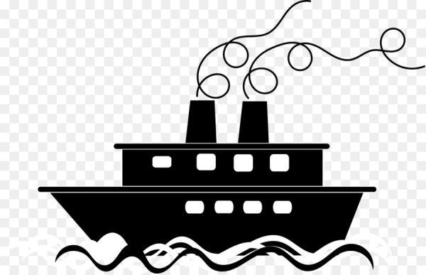 Пароход силуэт