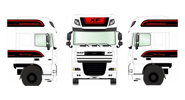 DAF XF 105 наклейки вектор