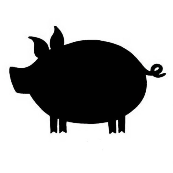 Поросенок силуэт