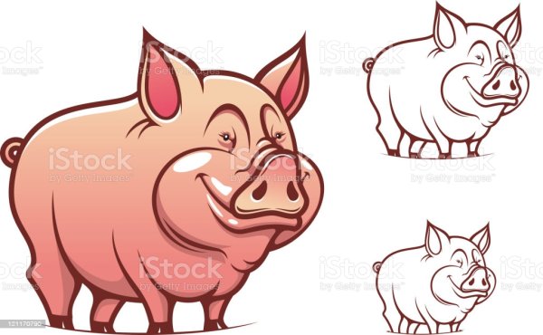 Стилизованное изображение свиньи