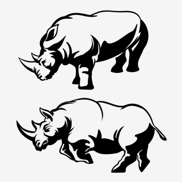 Носорог силуэт