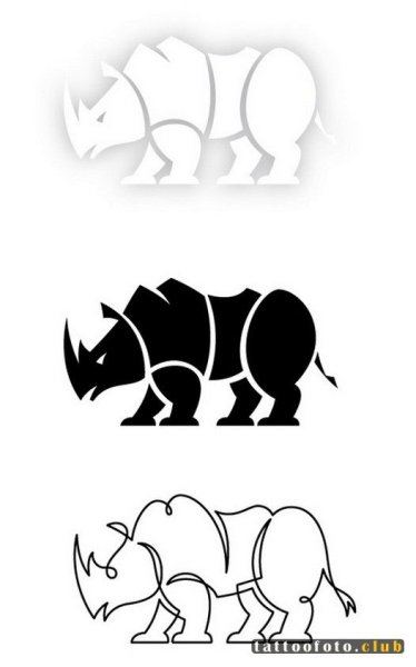 Носорог стилизация