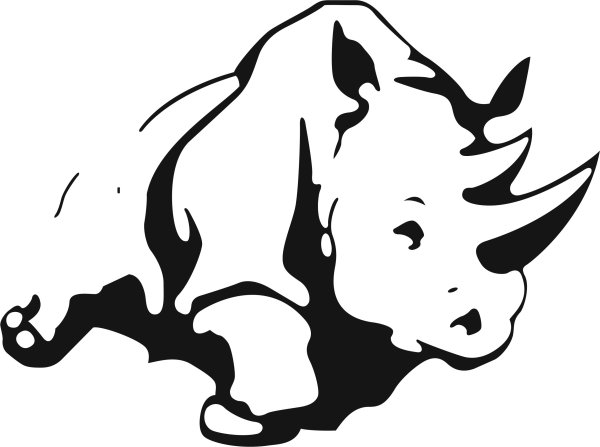 Наклейка носорог