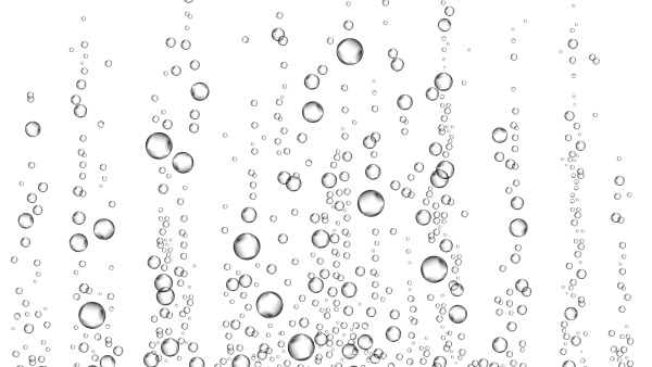 Пузырьки воды на белом фоне