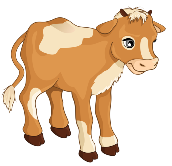 Теленок мультяшный