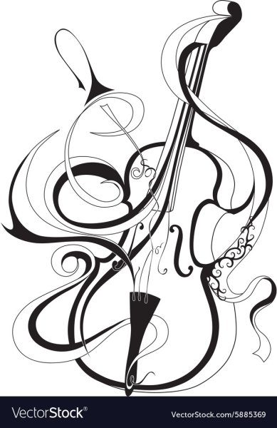 Контрабас стилизация