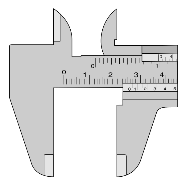 Шестеренка и штангенциркуль