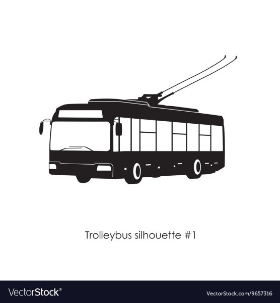 Троллейбус силуэт